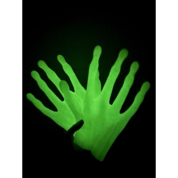 Vintage Easter Unlimited Glow in Dark Alien Monster Hands Gloves Halloween - Picture 3 of 12